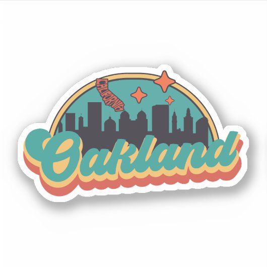 Oakland, Californië Sticker (Voorkant)