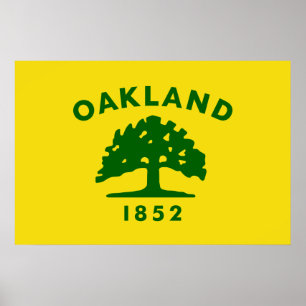 Oakland, Californië, Verenigde Staten vlag Poster