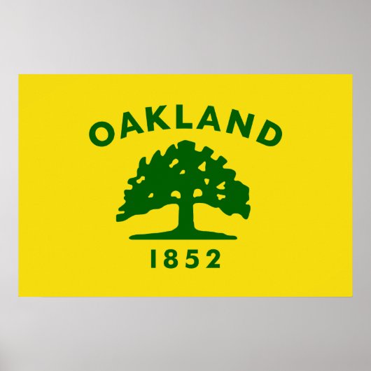 Oakland, Californië, Verenigde Staten vlag Poster (Voorkant)
