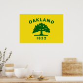 Oakland, Californië, Verenigde Staten vlag Poster (Keuken)