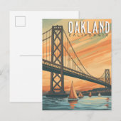 Oakland, Californië - Vintage reizen Briefkaart (Voorkant / Achterkant)