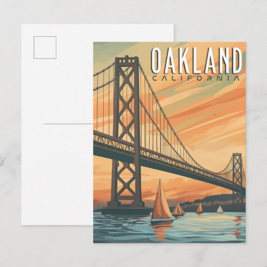 Oakland, Californië - Vintage reizen Briefkaart (Voorkant / Achterkant)
