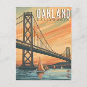 Oakland, Californië - Vintage reizen Briefkaart (Voorkant)