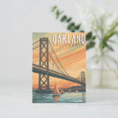 Oakland, Californië - Vintage reizen Briefkaart (Staand voorkant)