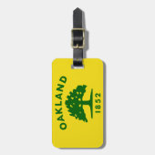 Oakland, Californische vlag Bagagelabel (Voorkant verticaal)