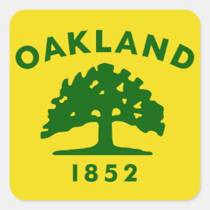 Oakland, Californische vlag Vierkante Sticker
