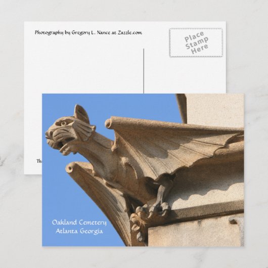 Oakland Cemetery, Atlanta GA, Briefkaart (Voorkant / Achterkant)