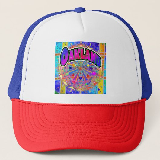 Oakland Cosmic Unity Hoed Trucker Pet (Voorkant)