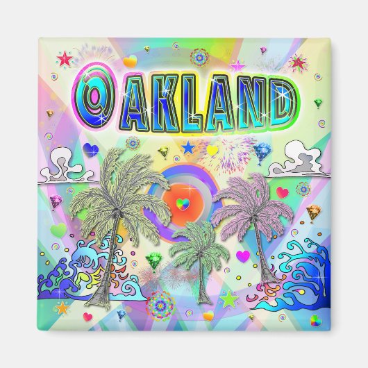 Oakland Deep Dream Magnet (Voorkant)