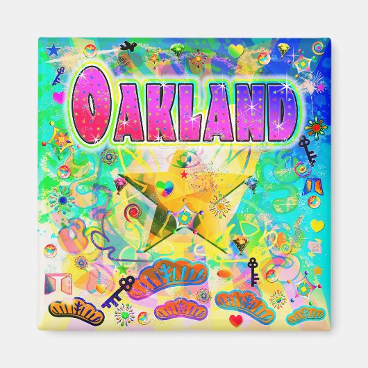 Oakland Epoch Hour-magneet Magneet (Voorkant)