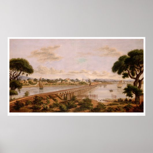 Oakland estuarium bij het Merritt-meer (1232A) Poster (Voorkant)