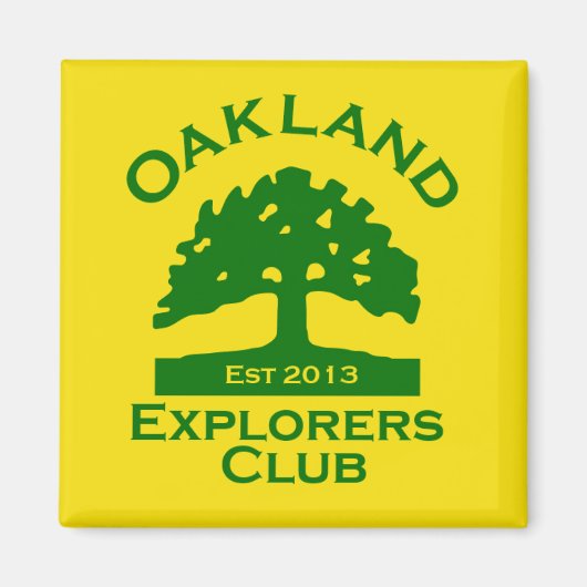 Oakland Explorers Club Magnet (Voorkant)