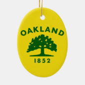 Oakland Flag, Californië Keramisch Ornament (Achterkant)