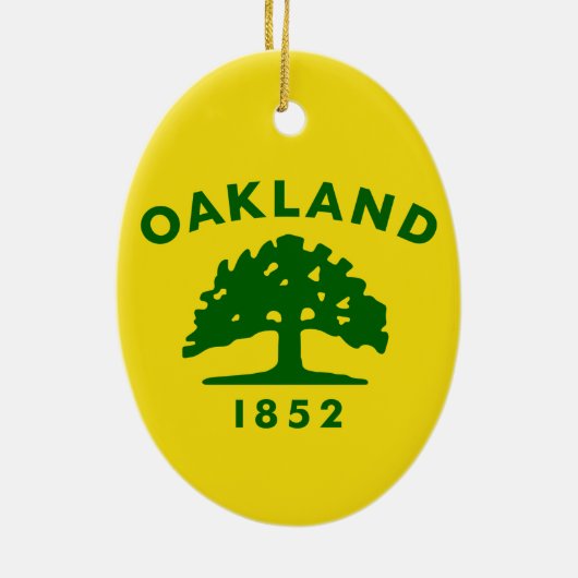 Oakland Flag, Californië Keramisch Ornament (Achterkant)