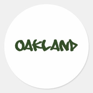 Oakland Graffiti Font Ronde Sticker