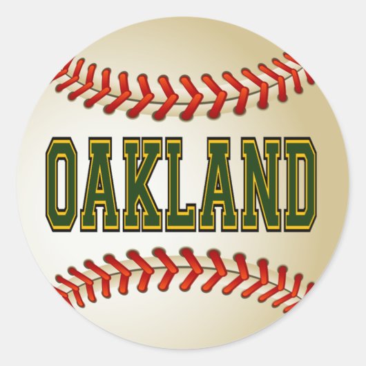 OAKLAND HONKBAL RONDE STICKER (Voorkant)