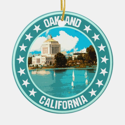 Oakland Keramisch Ornament (Voorkant)