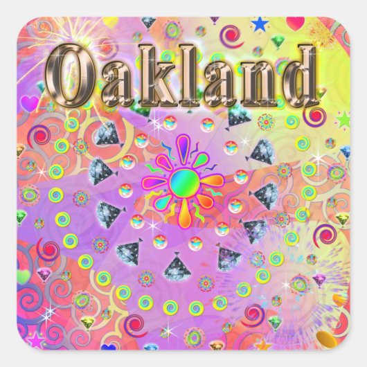 Oakland Lucky Golden Sticker (Voorkant)