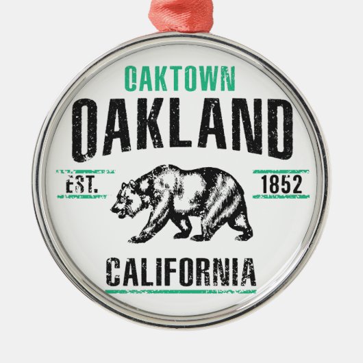 Oakland Metalen Ornament (Voorkant)