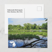 Oakland Metropark Zwanen met Logo Briefkaart (Voorkant / Achterkant)