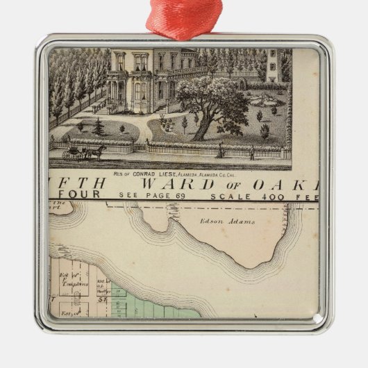 Oakland, nabijheid 4 metalen ornament (Voorkant)