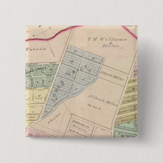 Oakland, nabijheid 7 vierkante button 5,1 cm (Voorkant)
