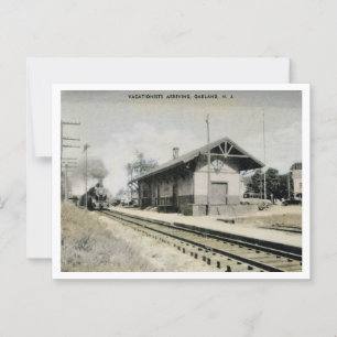 Oakland NJ treinstation jaren 1910 Briefkaart