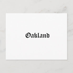 Oakland Old English Font Briefkaart