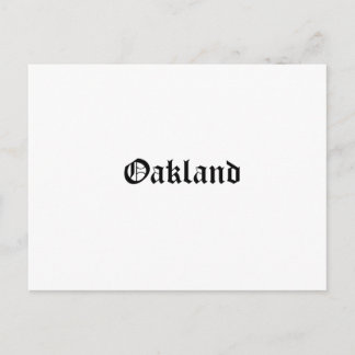 Oakland Old English Font Briefkaart