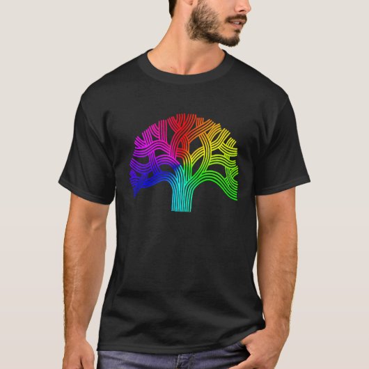 Oakland Pride Rainbow-boom T-shirt (Voorkant)