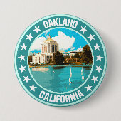 Oakland Ronde Button 7,6 Cm (Voorkant)