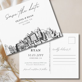 Oakland Save the Date Briefkaart Elegante bruiloft