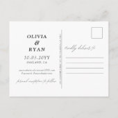 Oakland Save the Date Briefkaart Elegante bruiloft (Achterkant)