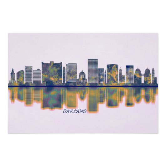 Oakland Skyline Perfect Poster (Voorkant)
