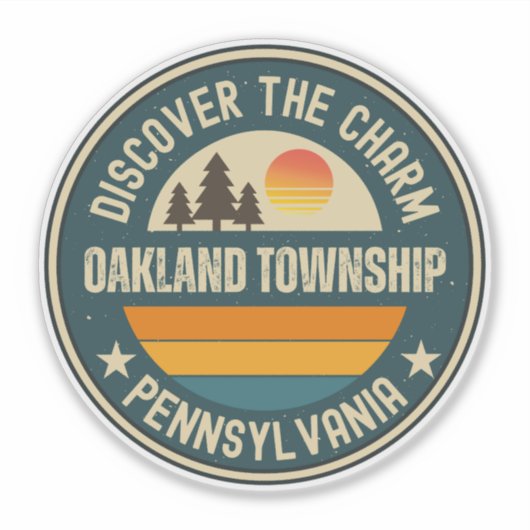 Oakland township, Pennsylvania Sticker (Voorkant)