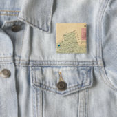 Oakland Township Vierkante Button 5,1 Cm (In situ)