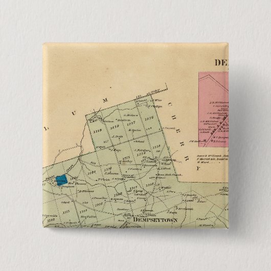 Oakland Township Vierkante Button 5,1 Cm (Voorkant)