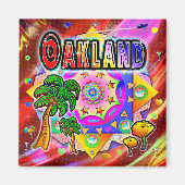 Oakland Tropical Friends Magnet (Voorkant)