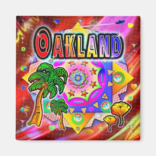 Oakland Tropical Friends Magnet (Voorkant)