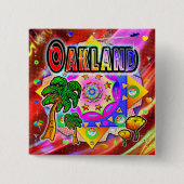 Oakland Tropische Vrienden Button (Voorkant)