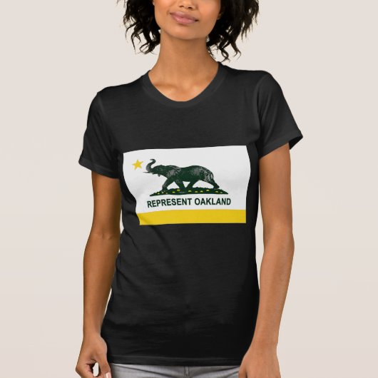 Oakland Vlag donker (atletiek) T-shirt (Voorkant)