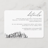 Oakland Wedding Hotel Kamer Blok Details Informatiekaartje (Voorkant)