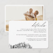 Oakland Wedding Hotel Kamer Blok Details Informatiekaartje (Voorkant / Achterkant)