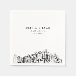 Oakland Wedding Minimalistisch papier Servet