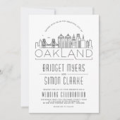 Oakland Wedding | Veldlijnuitnodiging voor stylize Kaart (Voorkant)