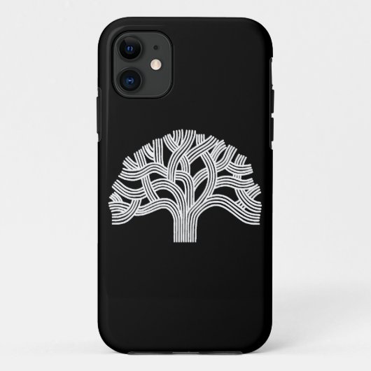 Oakland White Oak Tree on Black Case-Mate iPhone Case (Achterkant)