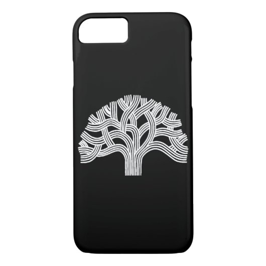 Oakland White Oak Tree on Black Case-Mate iPhone Case (Achterkant)