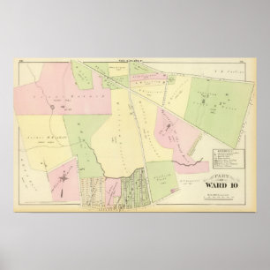 Oaklands en Smith Plat Atlas Map Poster