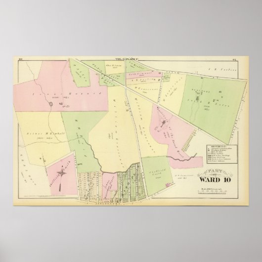 Oaklands en Smith Plat Atlas Map Poster (Voorkant)