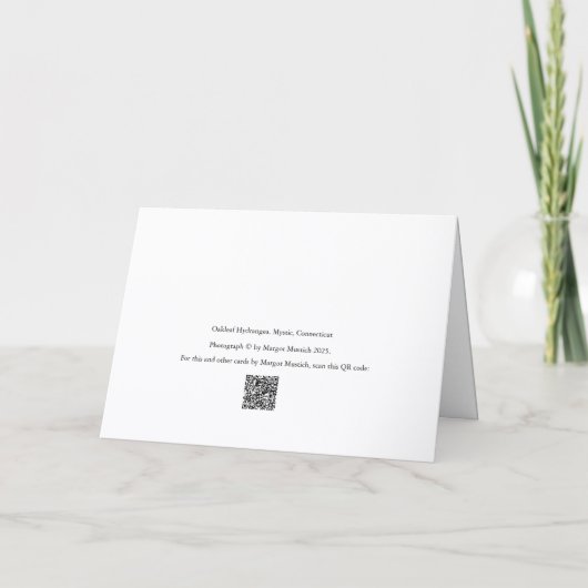 Oakleaf Hydrangea Blank Note Card Bedankkaart (Achterkant)